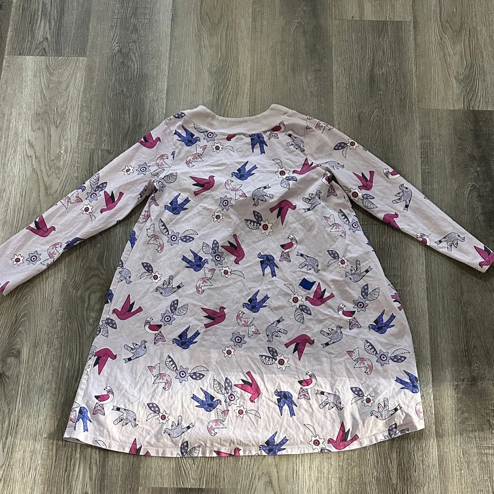 Tea Bird Print Long Sleeve‎ Dress size 12